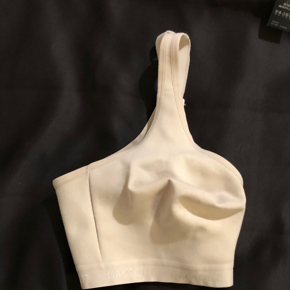 Cacique Collection Cream/Nude Unlined Wireless Bra with Wide Band 44DD